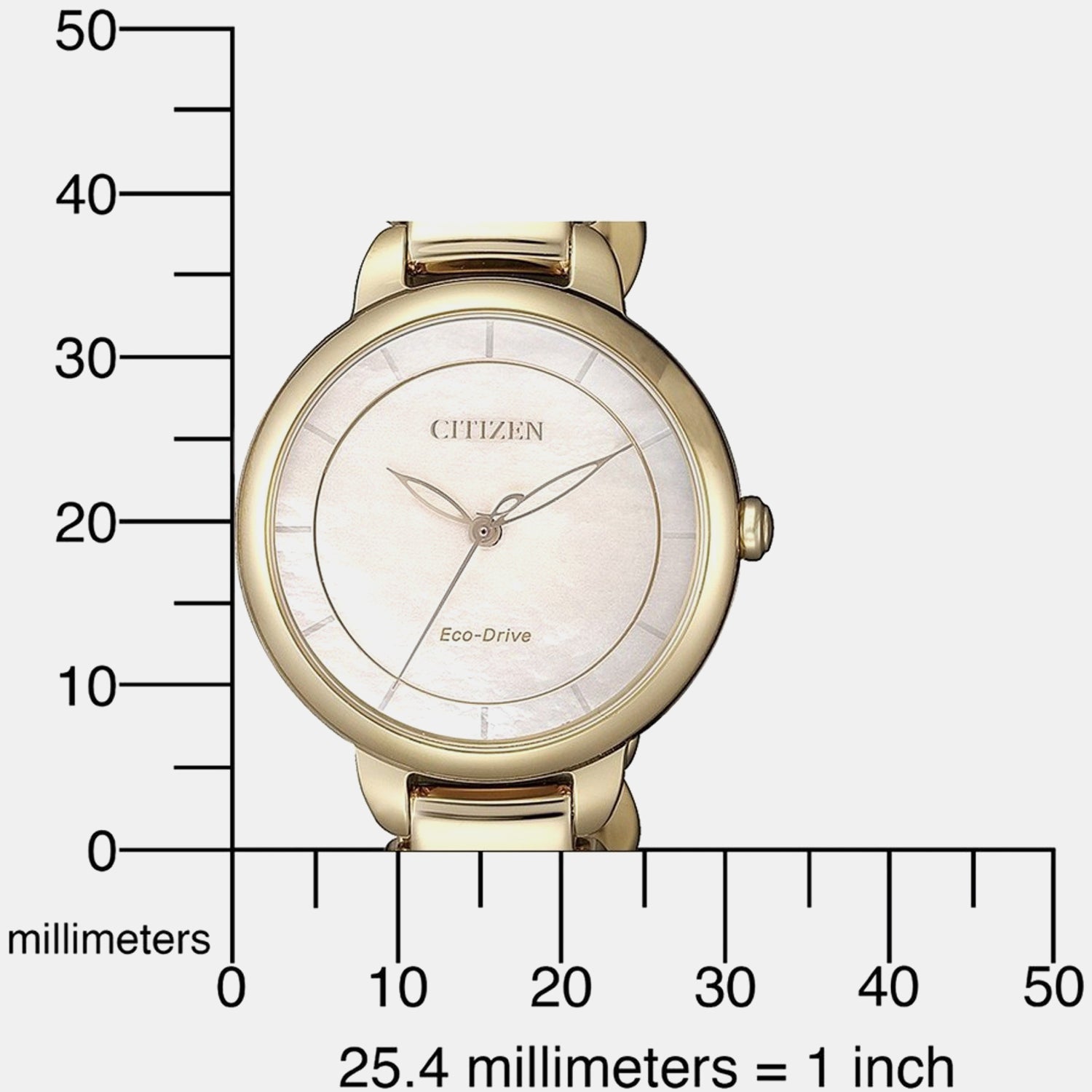 Eco-Drive Women Quartz Mother Of Pearl Dial Analog Stainless Steel EM0673-83D