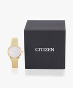 Citizen L Women Quartz White Dial Analog Mesh Watch EM0812-89D