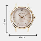 Eco-Drive Women Quartz Pink Dial Analog Stainless Steel EM0813-86Y