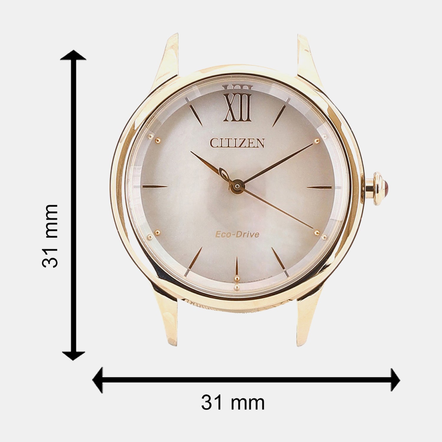 Eco-Drive Women Quartz Pink Dial Analog Stainless Steel EM0813-86Y