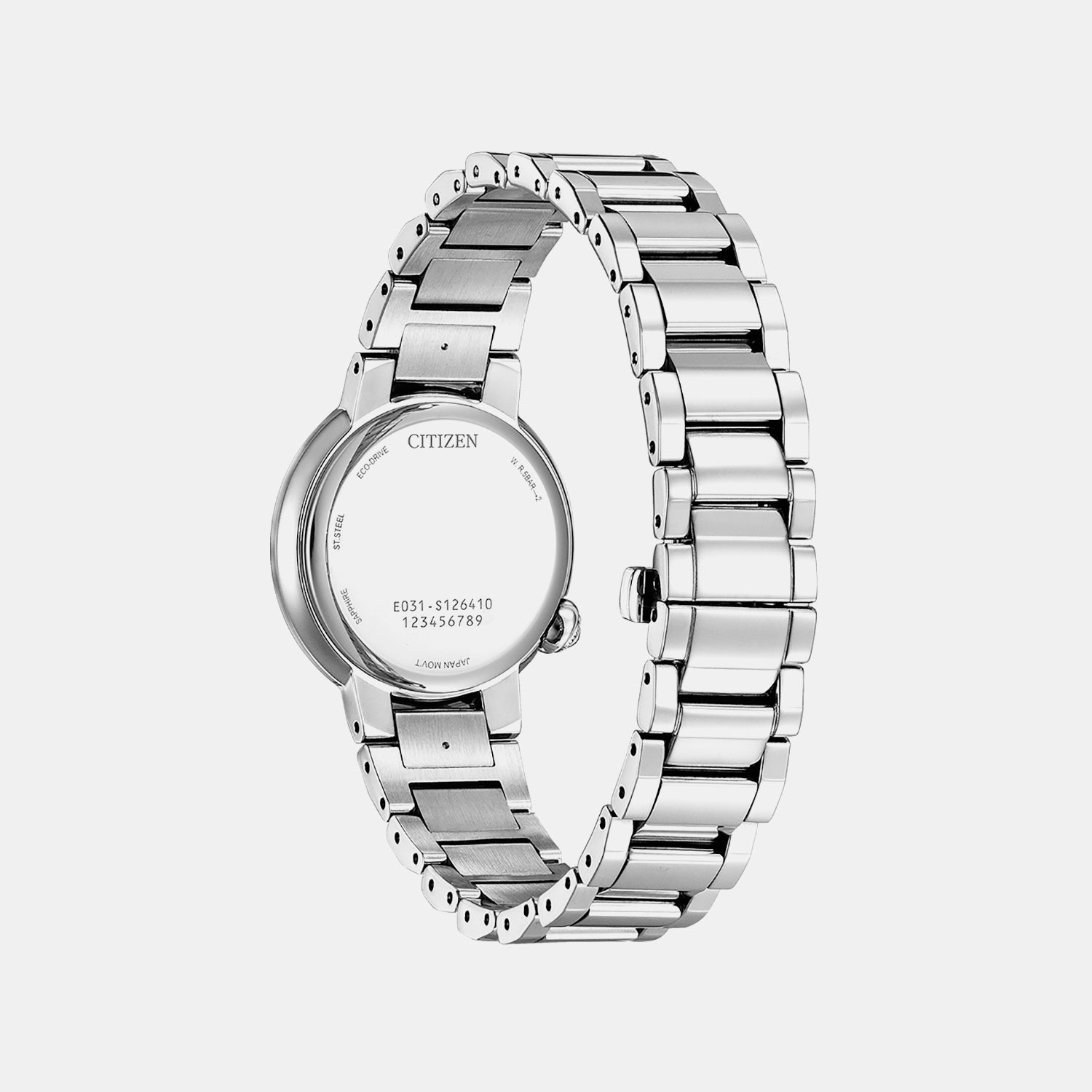 Eco-Drive Women Quartz Mother Of Pearl Dial Analog Stainless Steel EM0910-80D