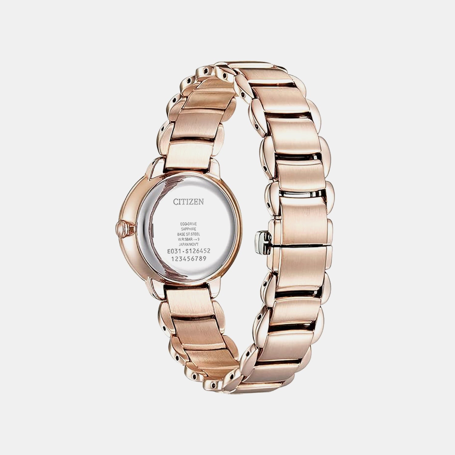 Eco-Drive Women Quartz Champagne Dial Analog Stainless Steel EM0922-81X