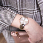 Eco-Drive Women Quartz Champagne Dial Analog Stainless Steel EM0922-81X
