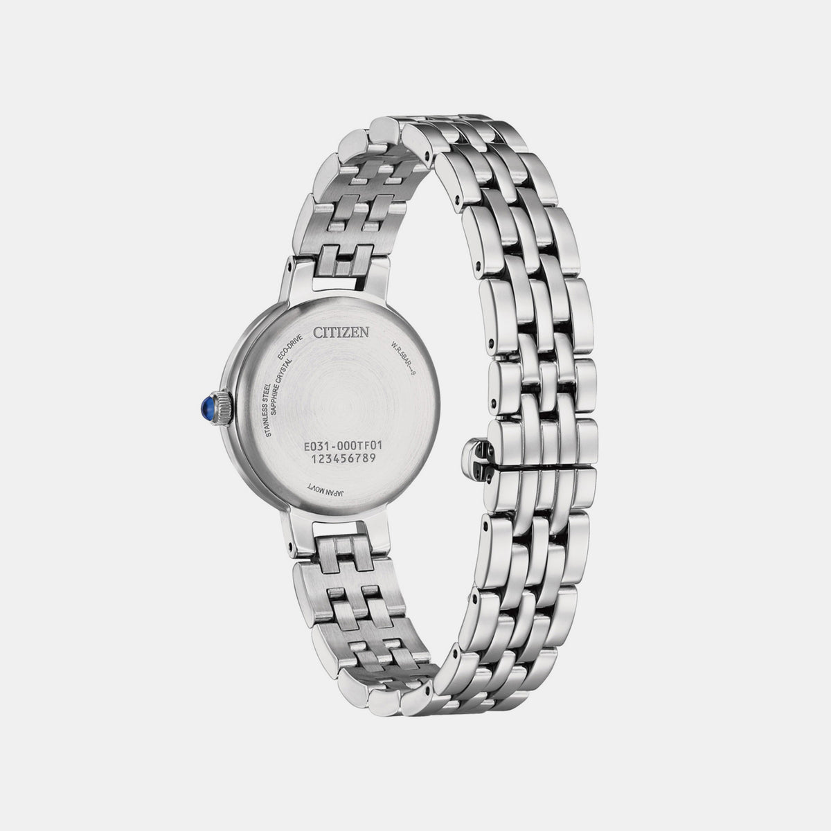 Citizen L Women Quartz Eco-Drive Black Dial Analog Stainless Steel Watch EM0990-81E