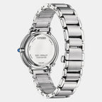 Women Quartz Maroon Dial Analog Stainless Steel Watch EM1090-78X