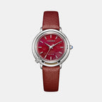 Women Eco-Drive Maroon Dial Analog Stainless Steel Watch EM1090-78X
