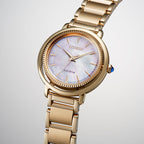 Eco-drive Women Quartz Mother Of Pearl Dial Analog Stainless Steel Watch EM1103-86Y