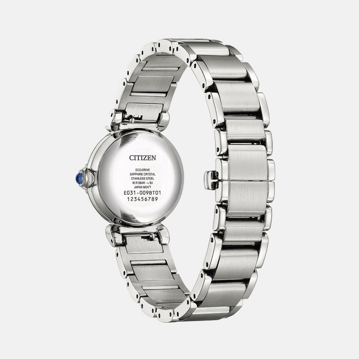 L May Bells Mini Women Eco-Drive Green Dial Analog Stainless Steel Watch  EM1130-83X