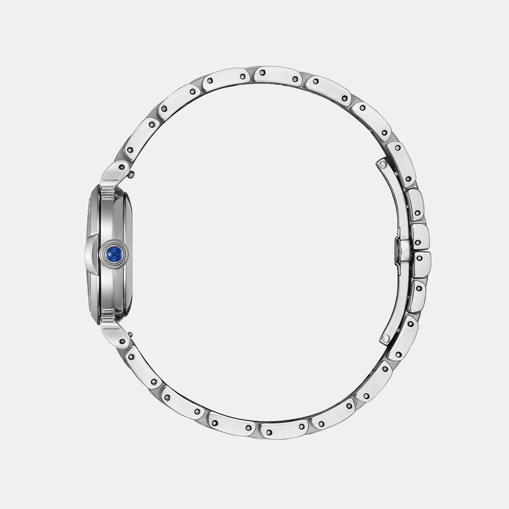 L May Bells Mini Women Eco-Drive Green Dial Analog Stainless Steel Watch EM1130-83X