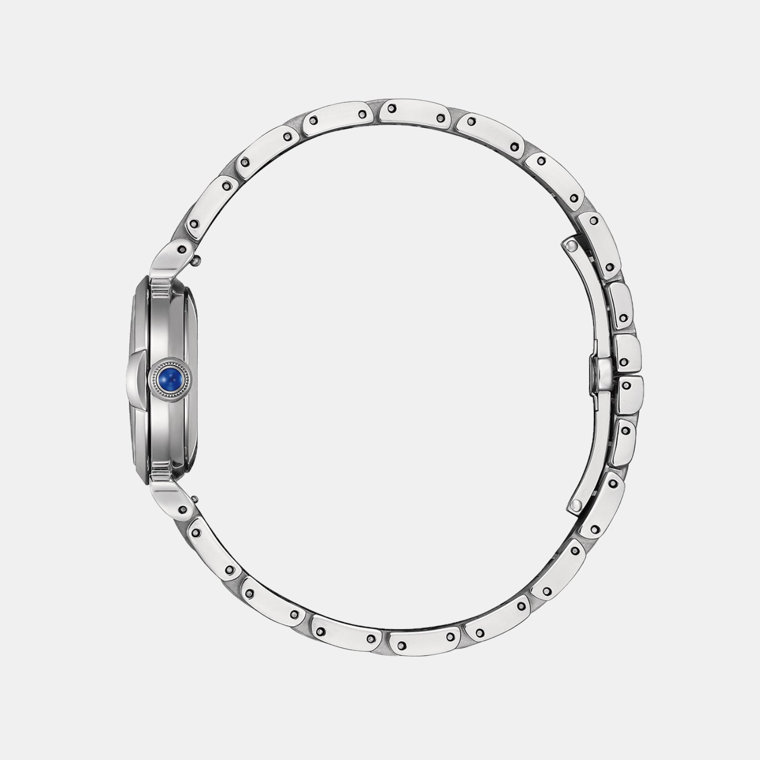 L May Bells Mini Women Eco-Drive Green Dial Analog Stainless Steel Watch EM1130-83X