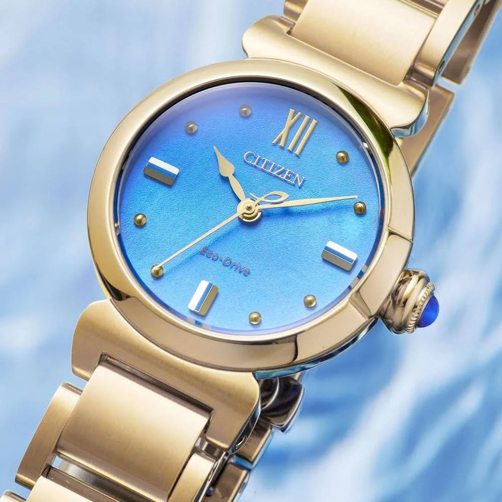 Citizen L Women Quartz Blue Dial Analog Stainless Steel Watch EM1133-85L