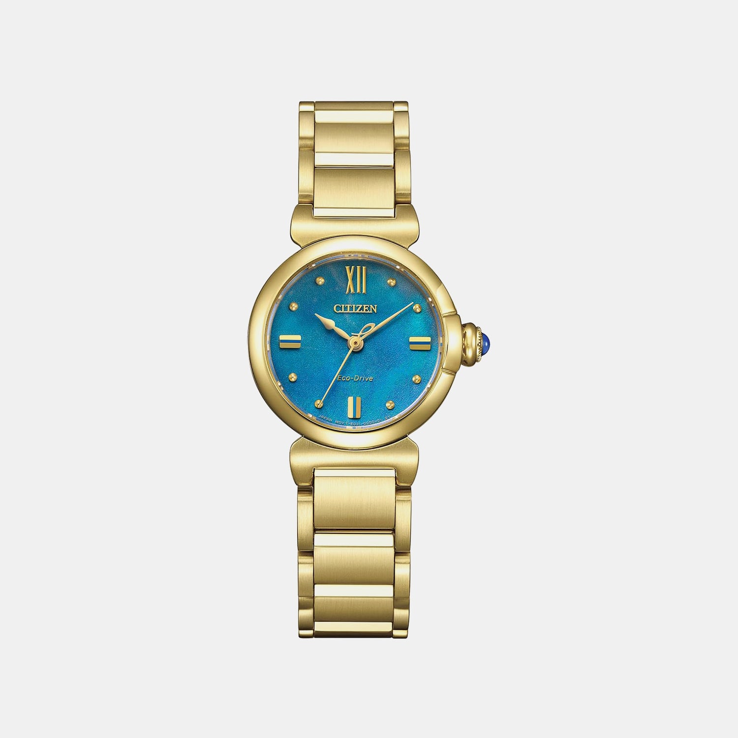 Citizen L Women Quartz Blue Dial Analog Stainless Steel Watch EM1133-85L
