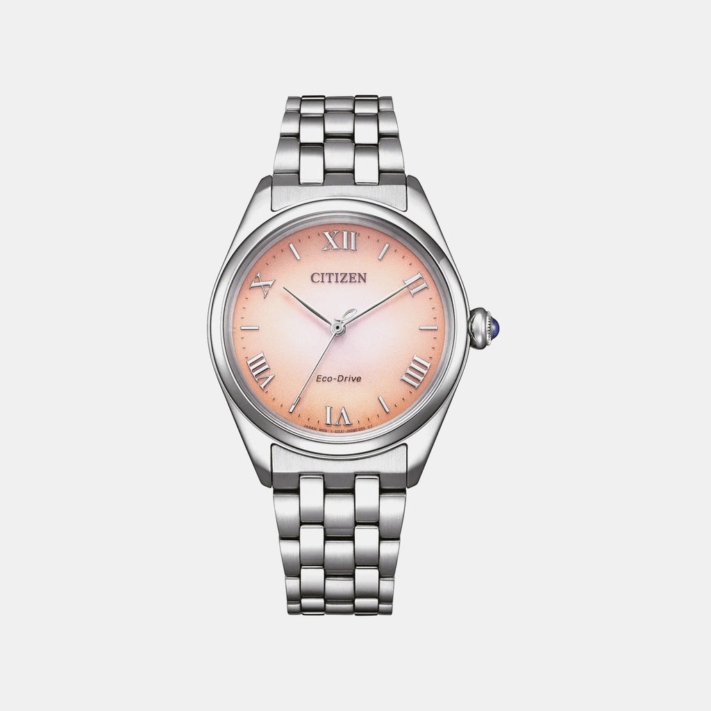 Citizen L Women Quartz Copper Dial Analog Stainless Steel Watch EM1140-80X