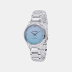 Women Solar Blue Dial Analog Stainless Steel Watch EM1220-58Y