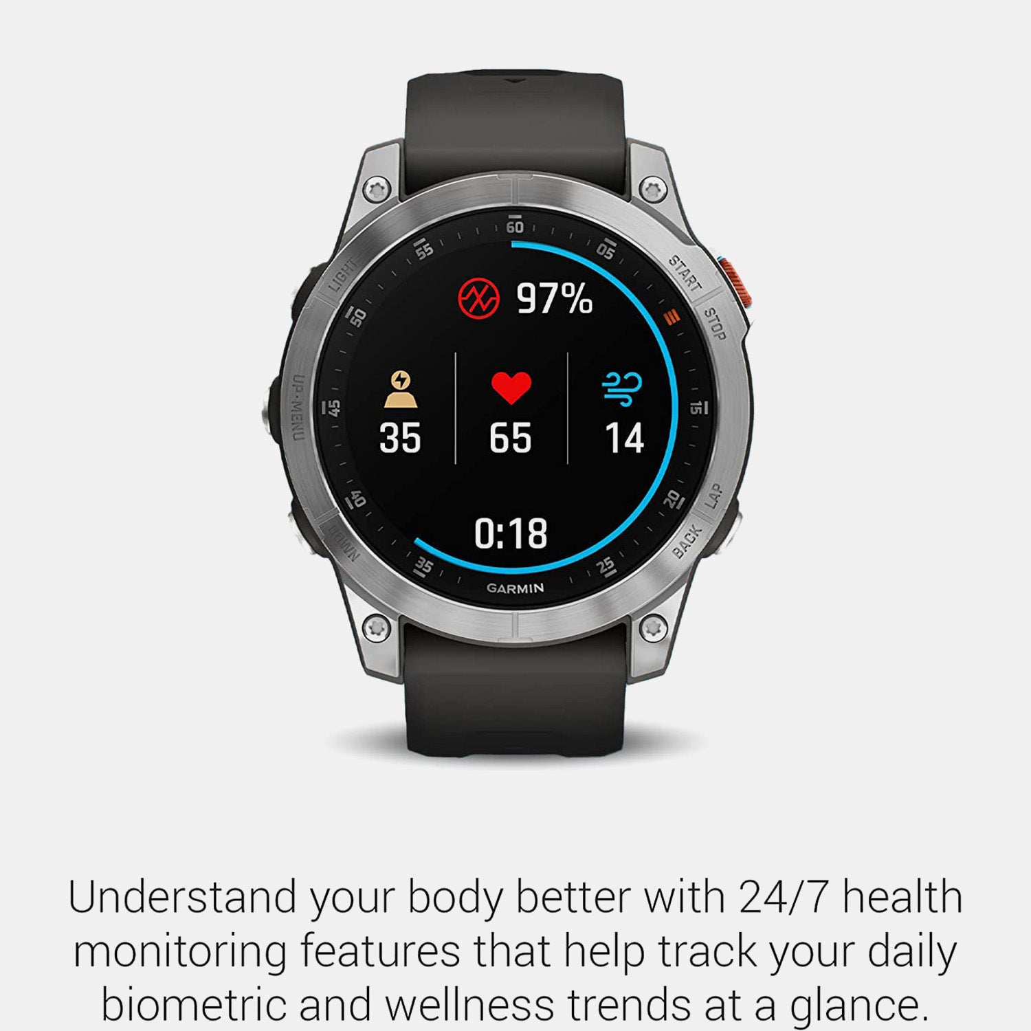 Unisex Processor Black Dial Amoled Silicone Watch EPIX GEN 2 010-02582-07