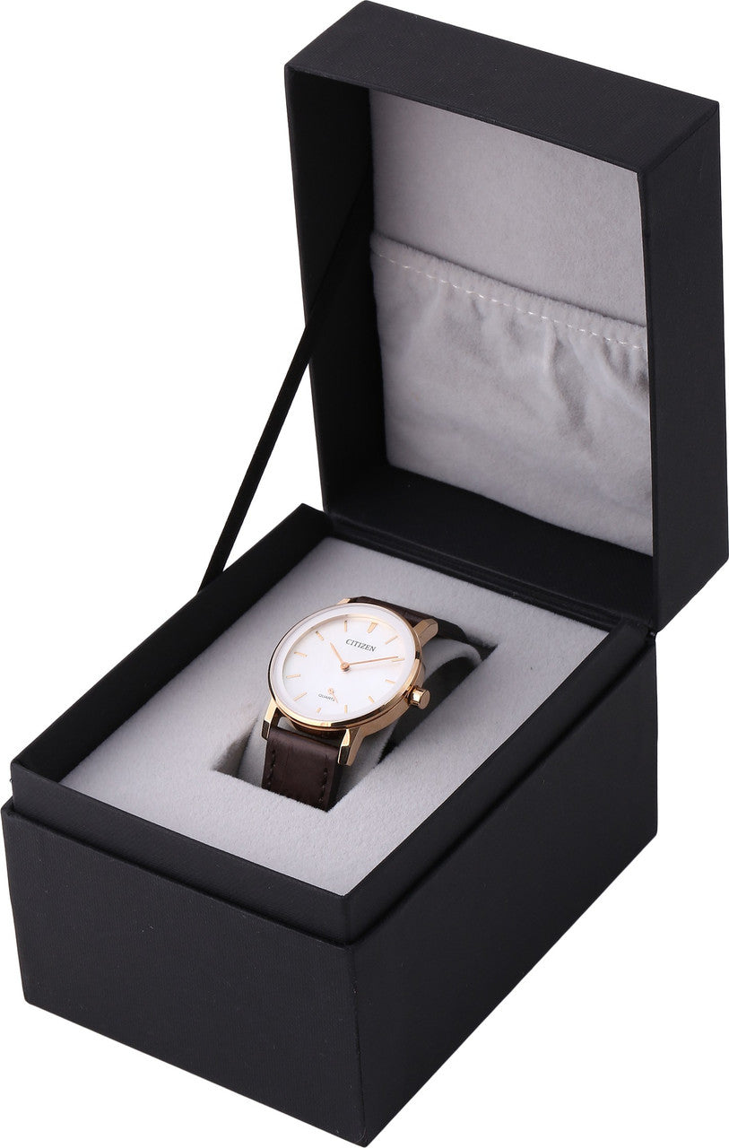 Citizen X Women Quartz White Dial Analog Leather Watch EQ9063-04D