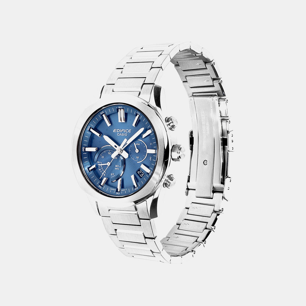 Edifice Men Quartz Blue Dial Chronograph Stainless Steel Watch ED709