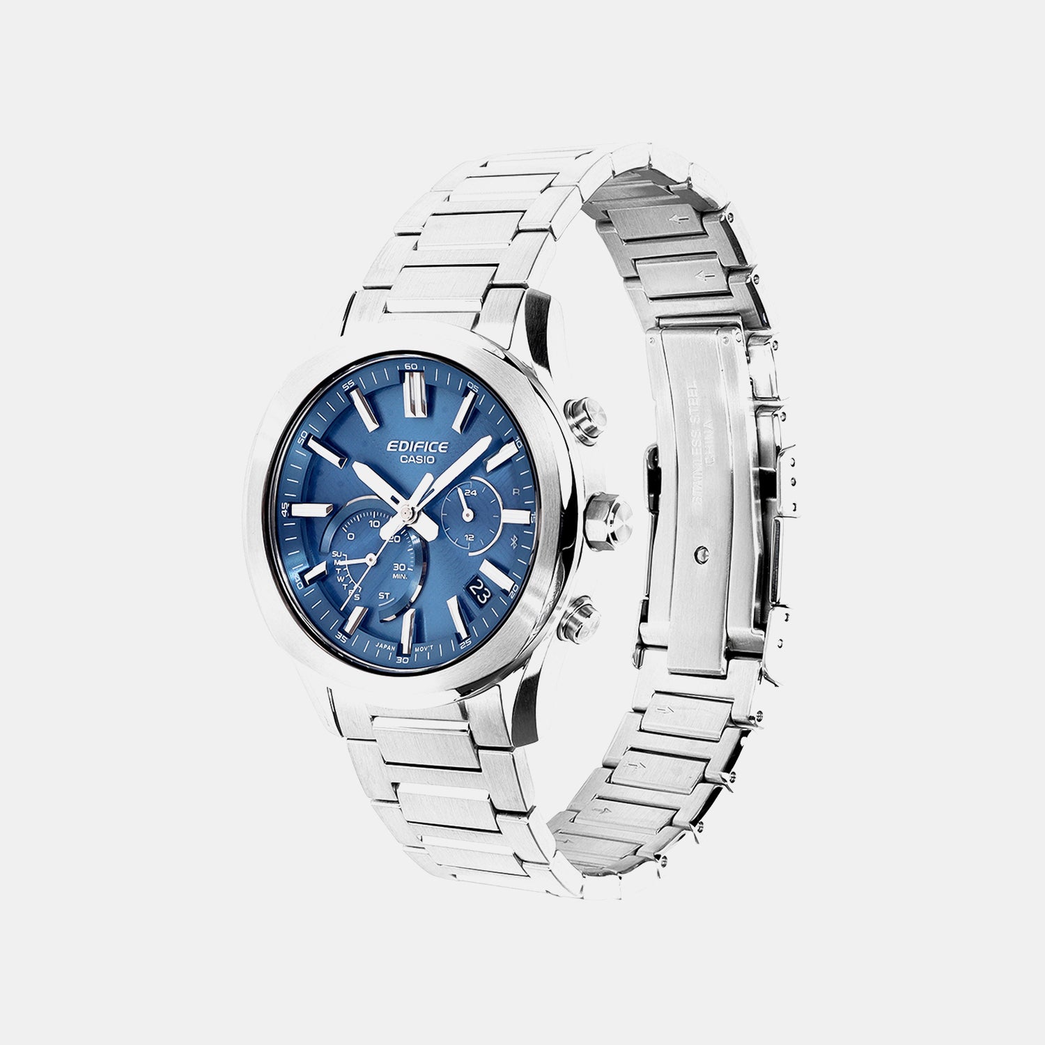 Edifice Men Quartz Blue Dial Chronograph Stainless Steel Watch ED709