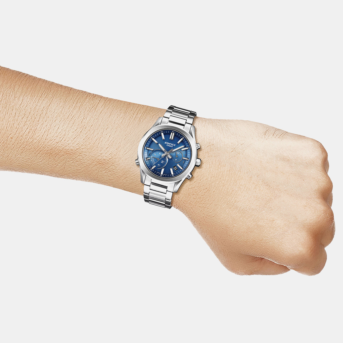 Edifice Men Quartz Blue Dial Chronograph Stainless Steel Watch ED709