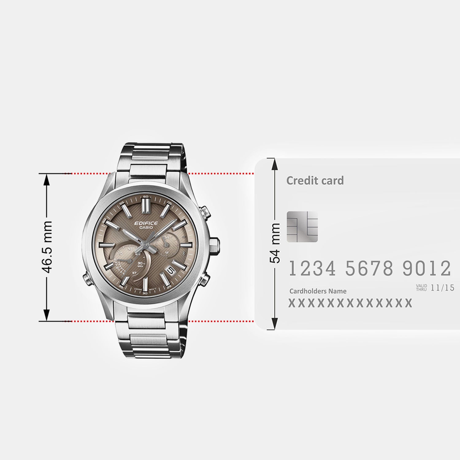 Edifice Men Quartz Brown Dial Chronograph Stainless Steel Watch ED710