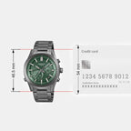 Edifice Men Quartz Green Dial Chronograph Stainless Steel Watch ED711