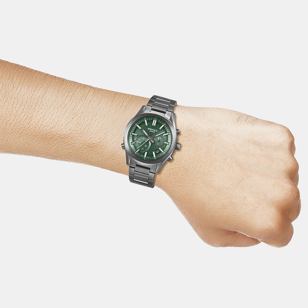Edifice Men Quartz Green Dial Chronograph Stainless Steel Watch ED711