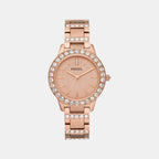 Jesse Women Quartz Rose Gold Dial Analog Stainless Steel Watch ES3020