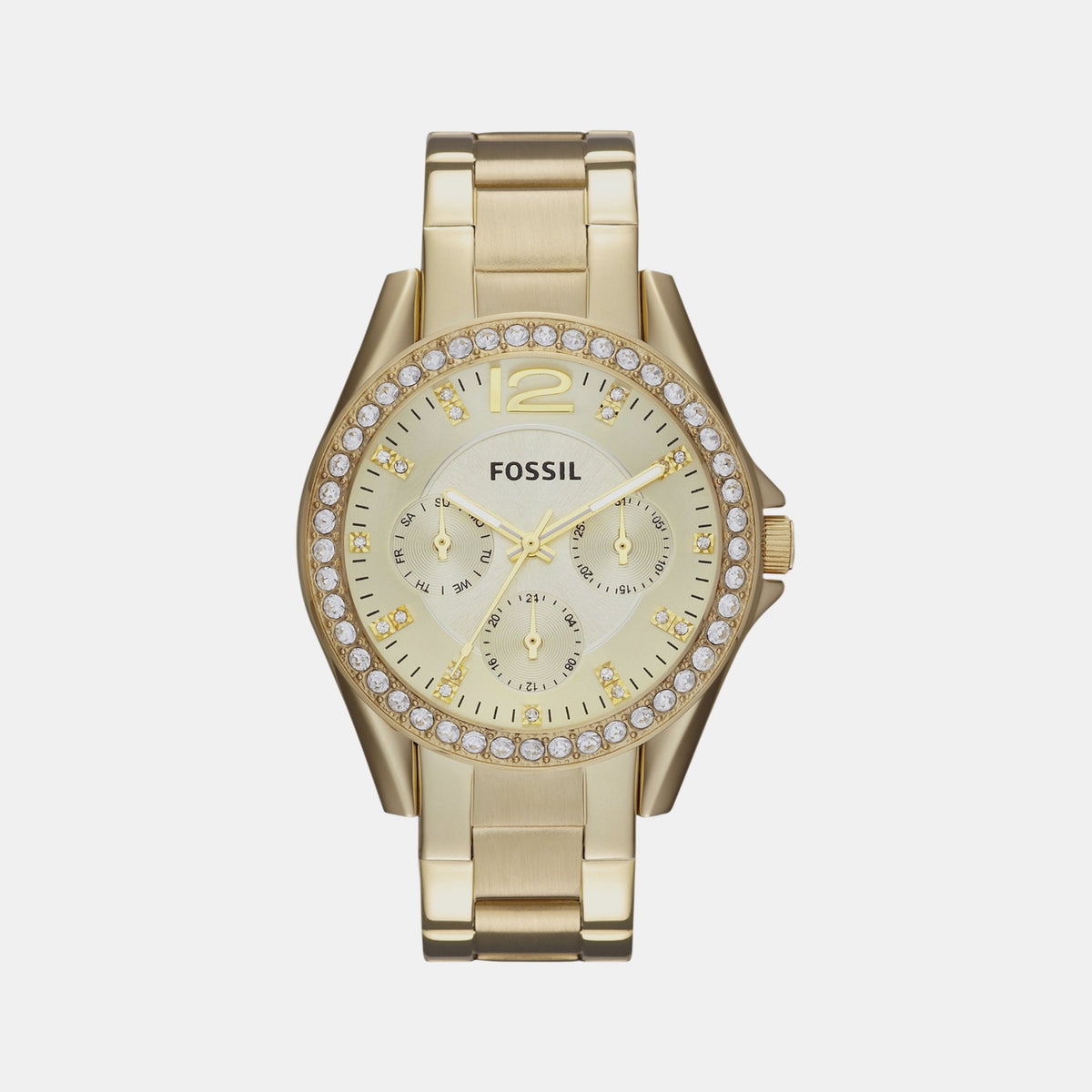 Riley Women Quartz Gold Dial Chronograph Stainless Steel Watch ES3203