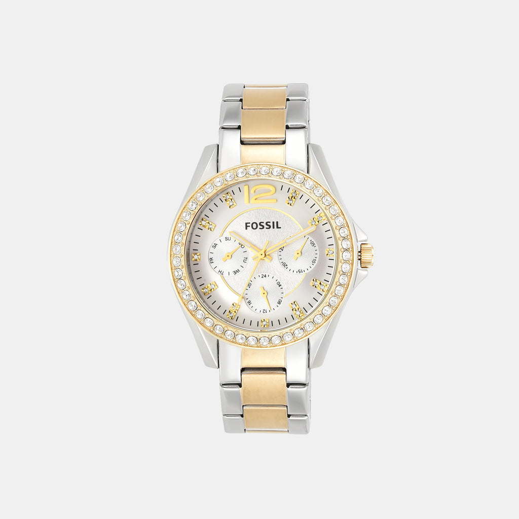 Fossil Round Silver Multi-Function watch