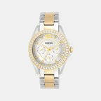 Riley Women Quartz Silver Dial Multi-Function Stainless Steel Watch ES3204