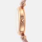 Carlie Women Quartz White Mother Of Pearl Dial Analog Leather Watch ES4699