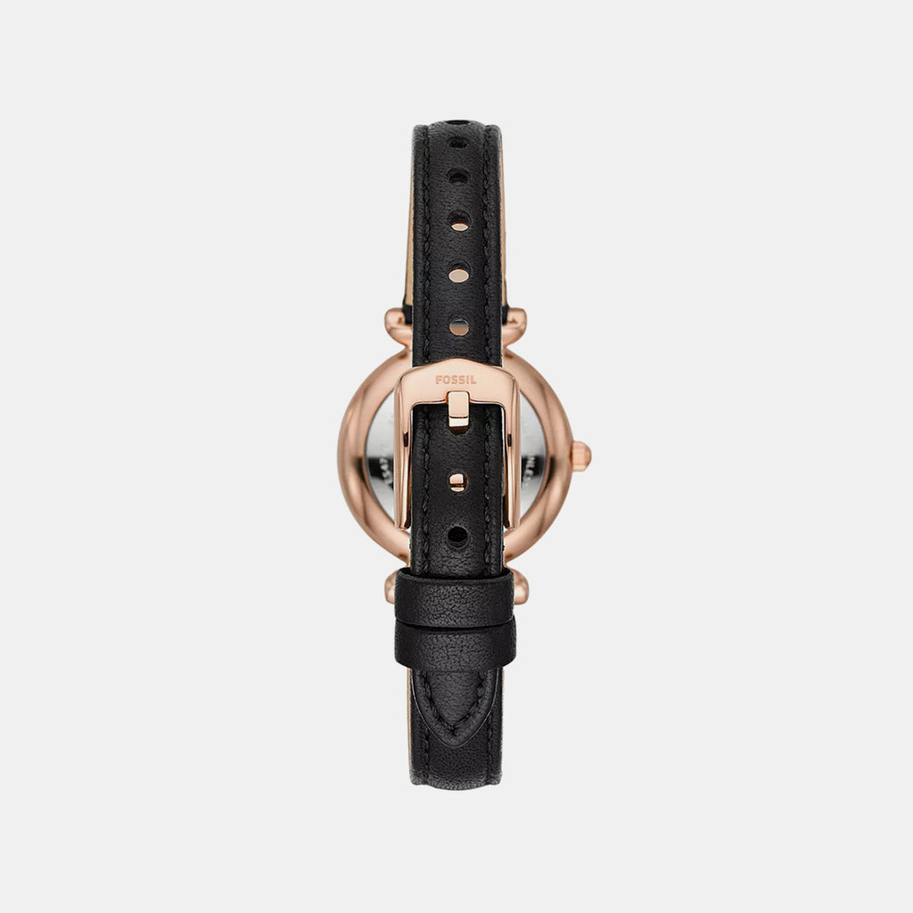 Carlie Mini Women Quartz Black Dial Analog Leather Watch ES4700