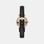 Carlie Mini Women Quartz Black Dial Analog Leather Watch ES4700