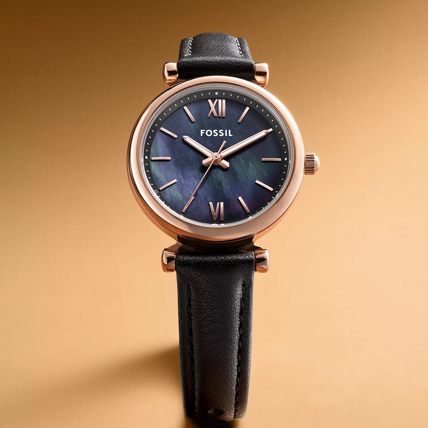 Carlie Mini Women Quartz Black Dial Analog Leather Watch ES4700