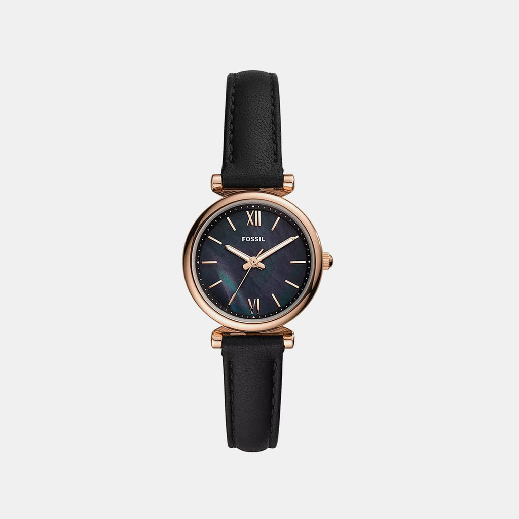 Carlie Mini Women Quartz Black Dial Analog Leather Watch ES4700