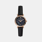 Carlie Mini Women Quartz Black Dial Analog Leather Watch ES4700