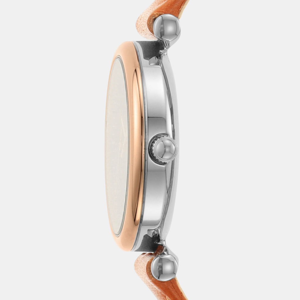 Carlie Women Quartz Blue Mother Of Pearl Dial Analog Leather Watch ES4701