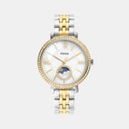 Jacqueline Women Quartz White Mother Of Pearl Dial Multi-Function Stainless Steel Watch ES5166