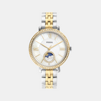 Jacqueline Women Quartz White Mother Of Pearl Dial Multi-Function Stainless Steel Watch ES5166