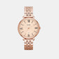 Female Rose Gold Analog Stainless Steel Watch ES5252SET