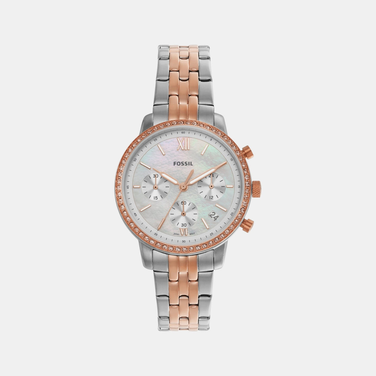 Neutra Women Quartz Mother Of Pearl Dial Chronograph Stainless Steel Watch ES5279
