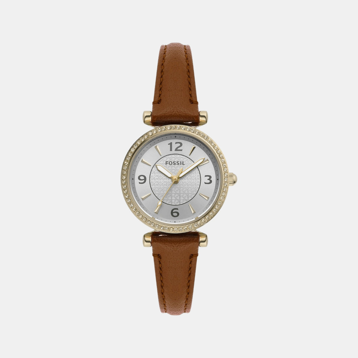 Carlie Women Quartz Silver Dial Analog Leather Watch ES5297