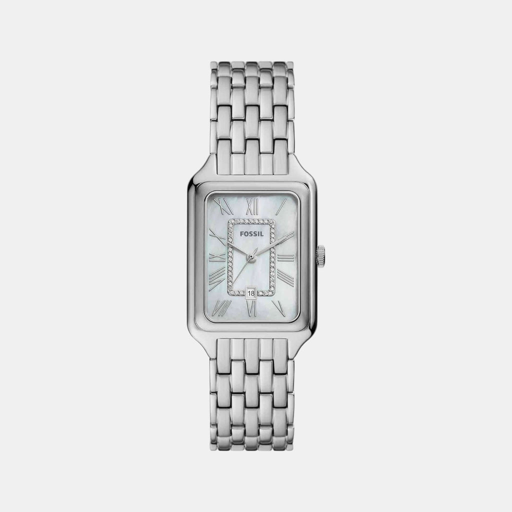 Raquel Women Quartz Silver Dial Analog Stainless Steel Watch ES5306
