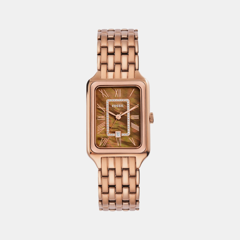 Raquel Women Quartz Mother Of Pearl Dial Analog Stainless Steel Watch ES5323