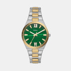Scarlette Women Quartz Green Dial Analog Stainless Steel Watch ES5334