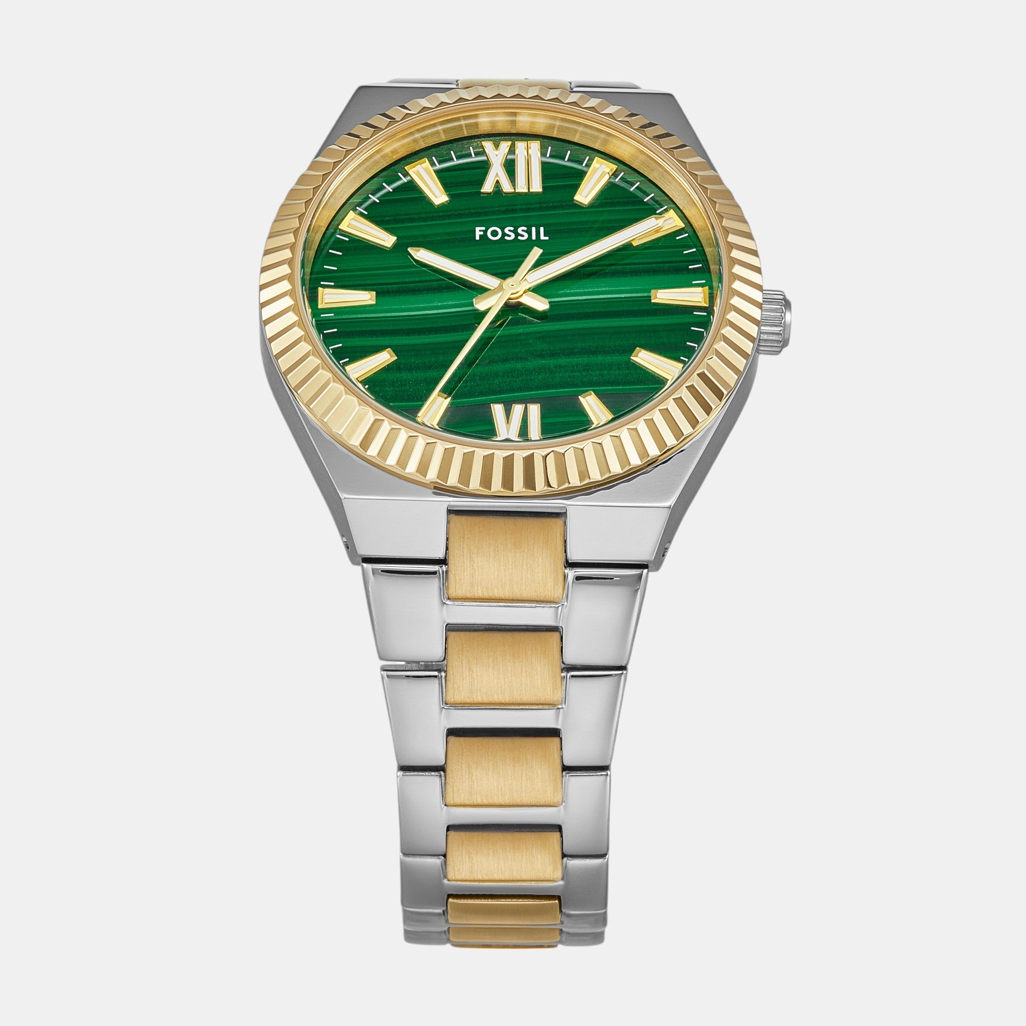 Scarlette Women Quartz Green Dial Analog Stainless Steel Watch ES5334