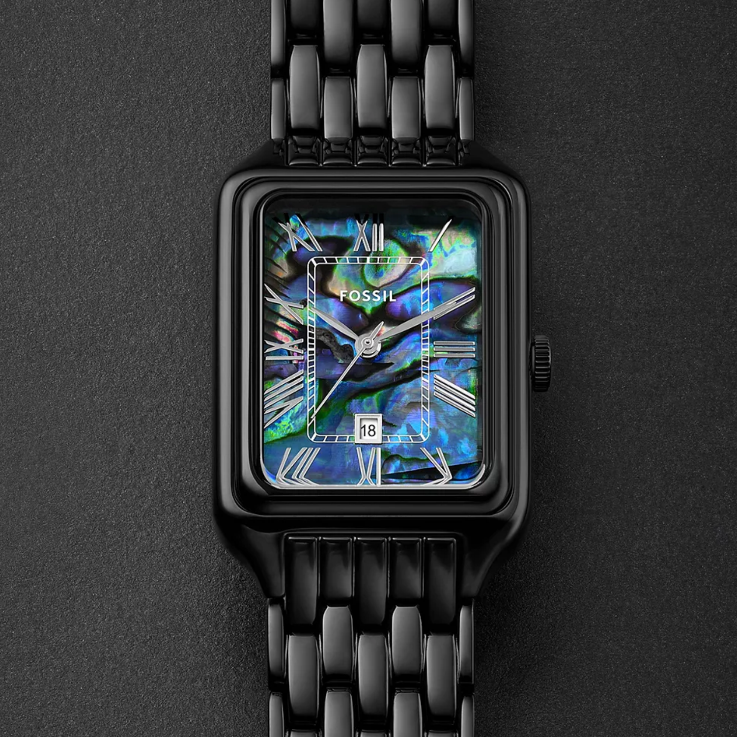 Raquel Women Quartz Black Dial Analog Stainless Steel Watch ES5340