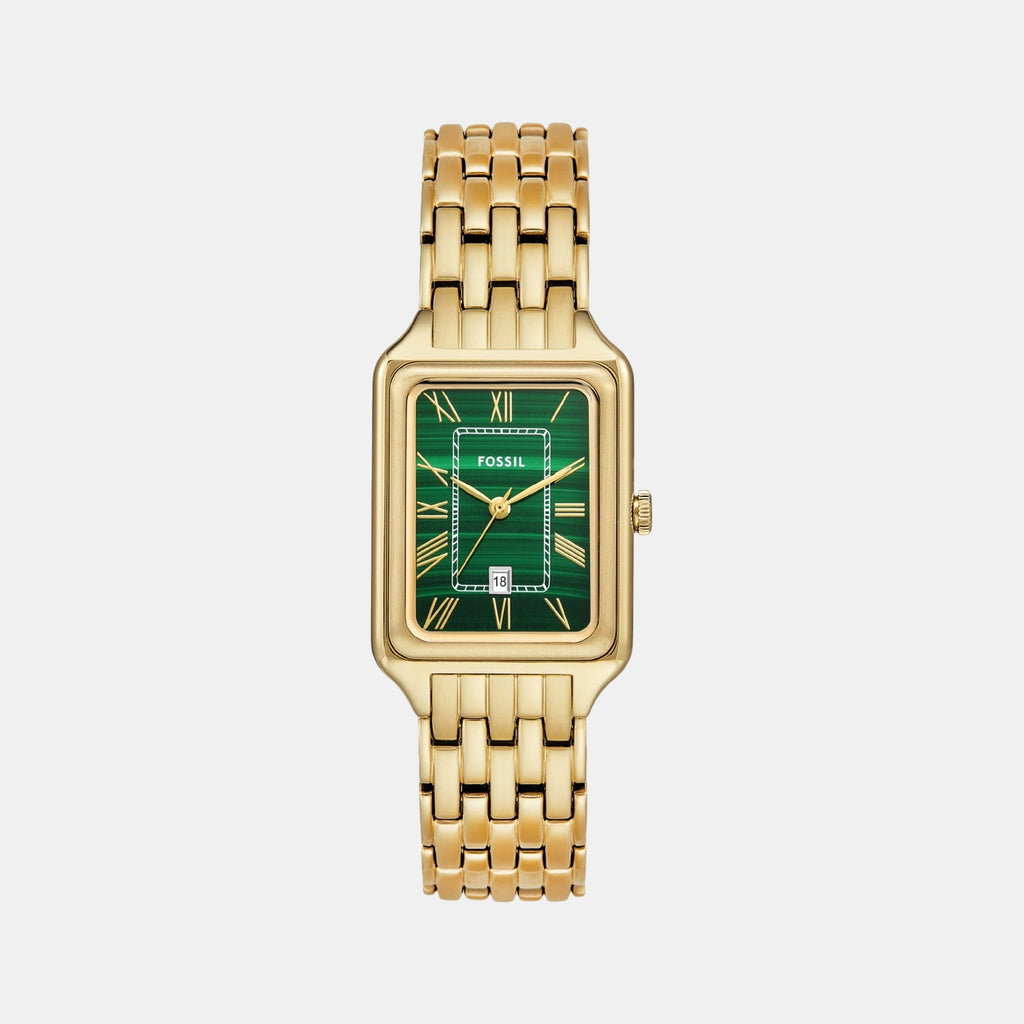 Raquel Women Quartz Green Dial Analog Stainless Steel Watch ES5341