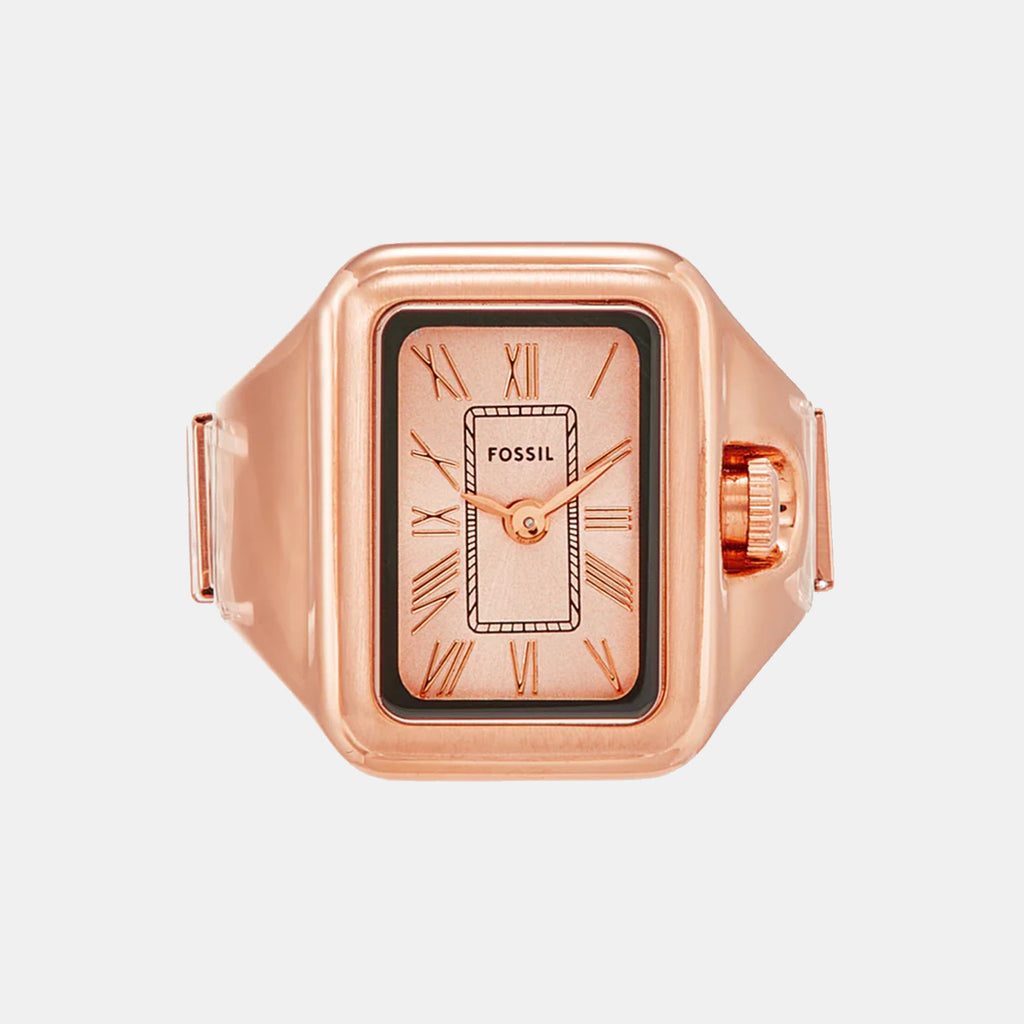 Fossil Rectangular Rose Gold Analog watch
