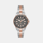 Fossil Blue Dive Women Quartz Grey Dial Analog Stainless Steel Watch ES5348